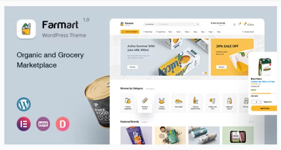 Farmart v1.1.3 – Organic & Grocery Marketplace WordPress Theme
