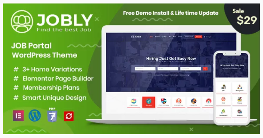 Jobly v1.2 – Career Builder WordPress Theme