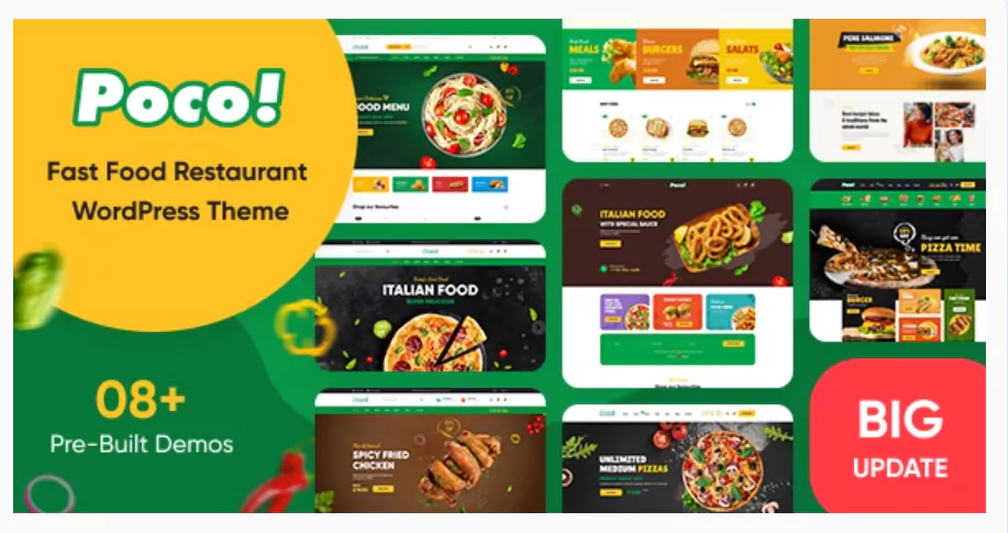 Poco v2.1.1 – Fast Food Restaurant WordPress Theme