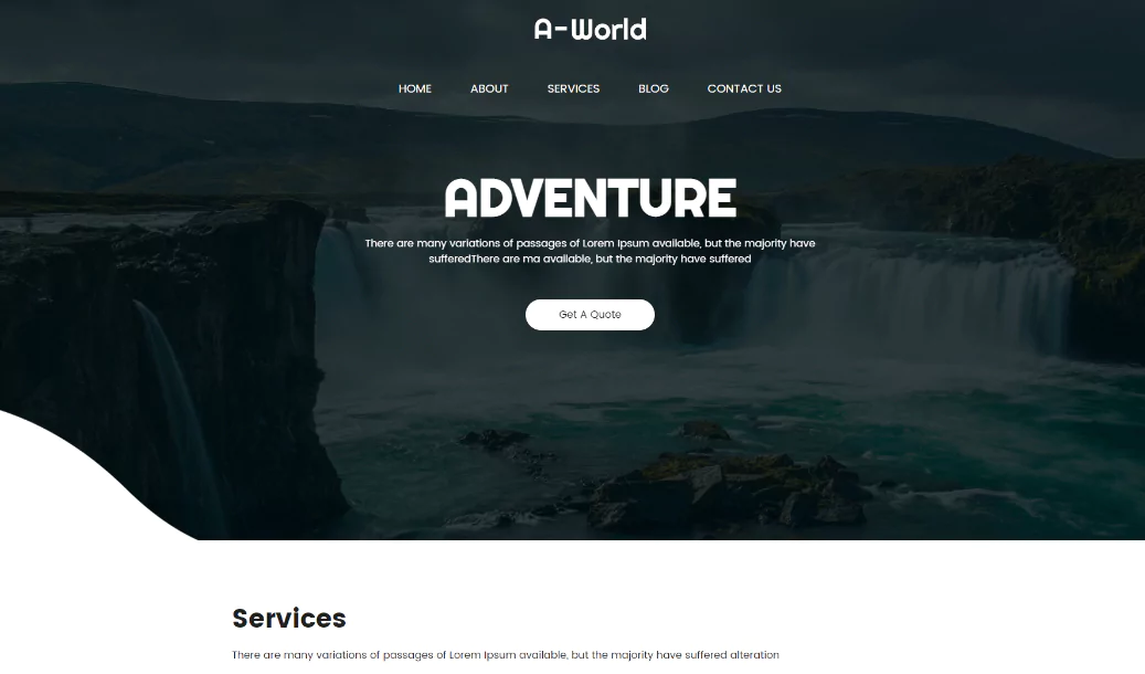 A-World –Bootstrap 5 Travel Agency Website Template