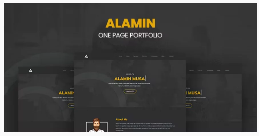 Alamin - One Page Portfolio