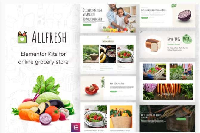 Allfresh – Grocery WooCommerce Elementor Template Kit