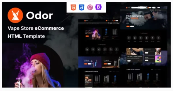Odor - Vape Store eCommerce HTML Template
